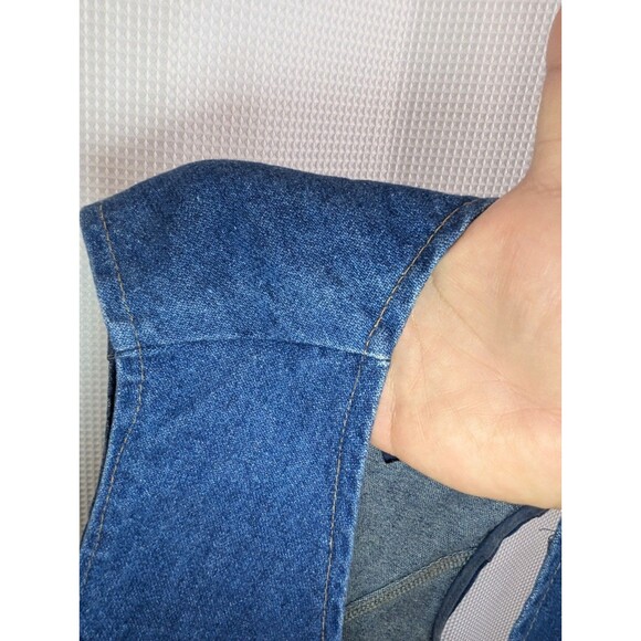 Vintage Wrangler Denim Blue Jean Vest Men's Medium 14oz Denim 70s 80s (G08) - Picture 8 of 12